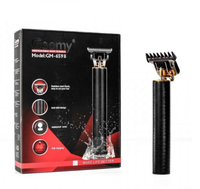 Trimmer profesional negru cu auriu pentru par si barba 